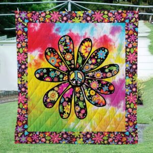 Hippie Sunflower 3D Quilt  Quilt